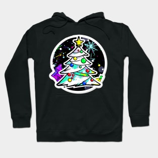 Wintery Night Kawaii Christmas Tree Hoodie